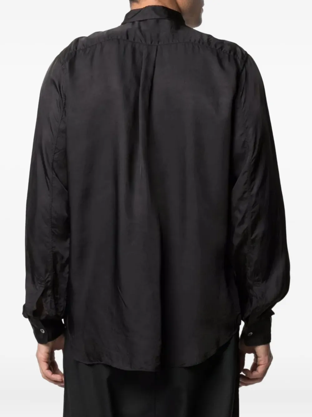 Black Comme Des Garçons Overhemd met geborduurde tijger Zwart