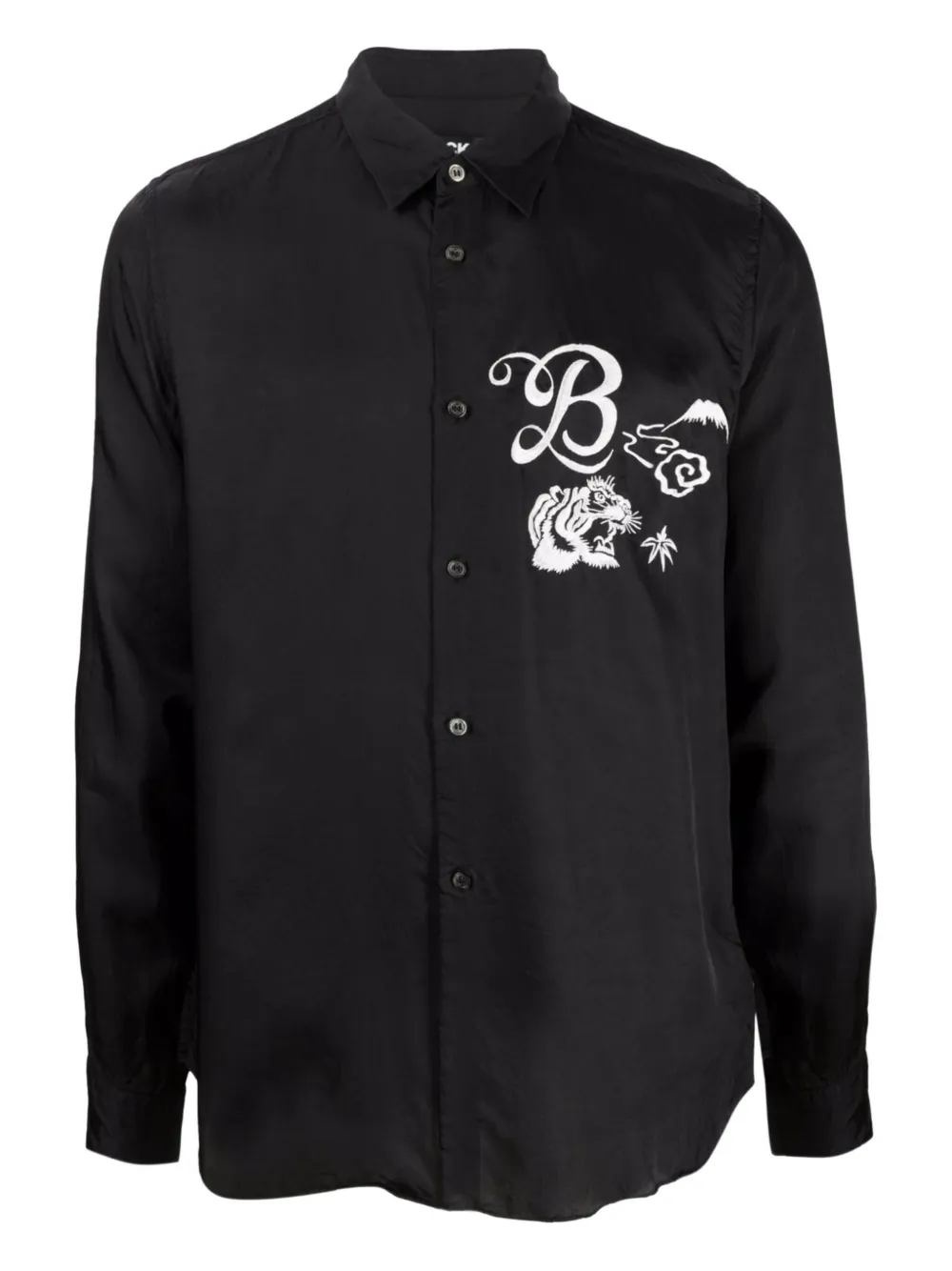 Black Comme Des Garçons tiger-embroidered shirt | Black | Image 1