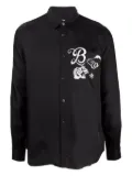 Black Comme Des Garçons tiger-embroidered shirt