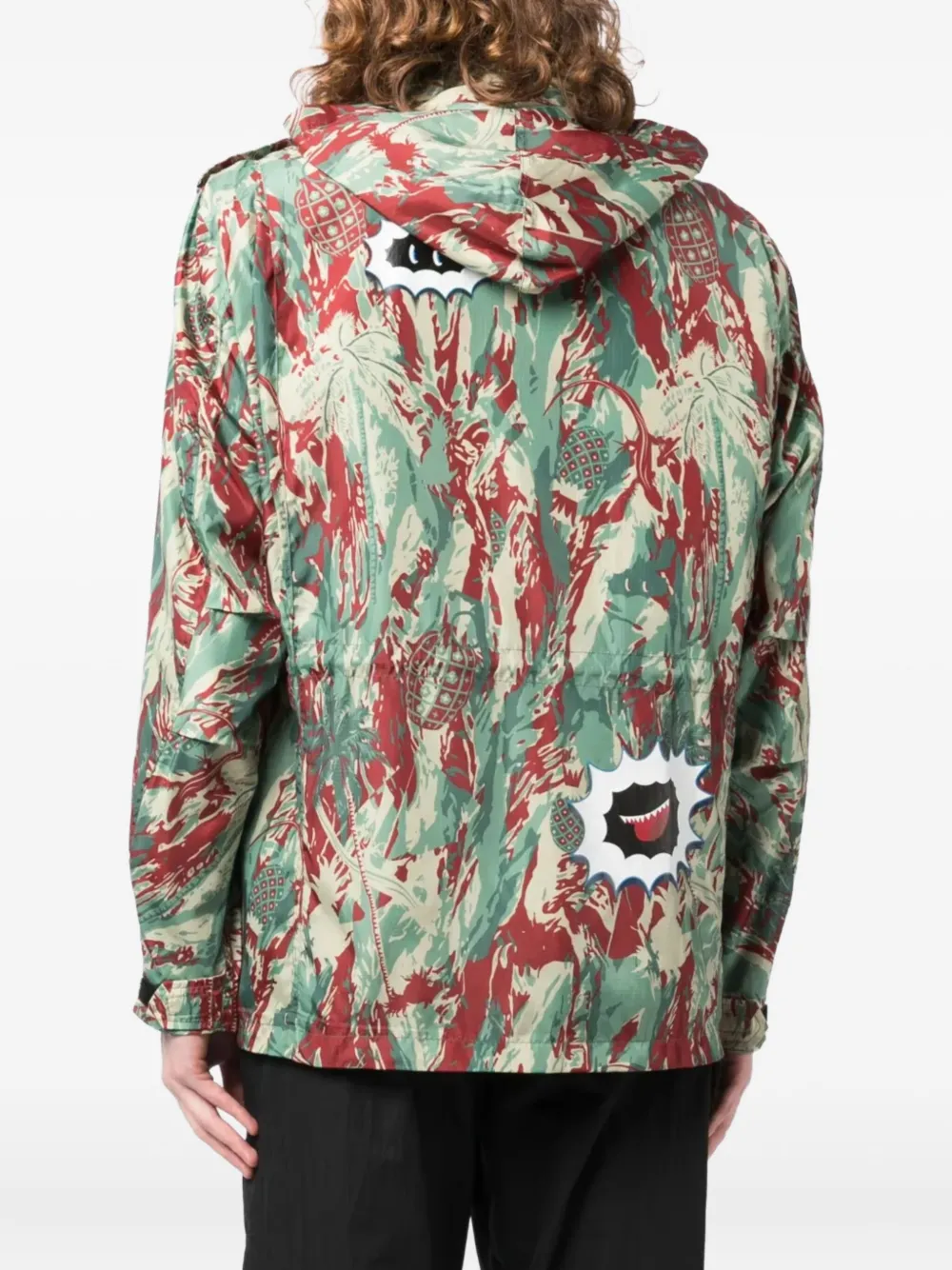 Billionaire Boys Club camouflage-print hooded jacket Groen
