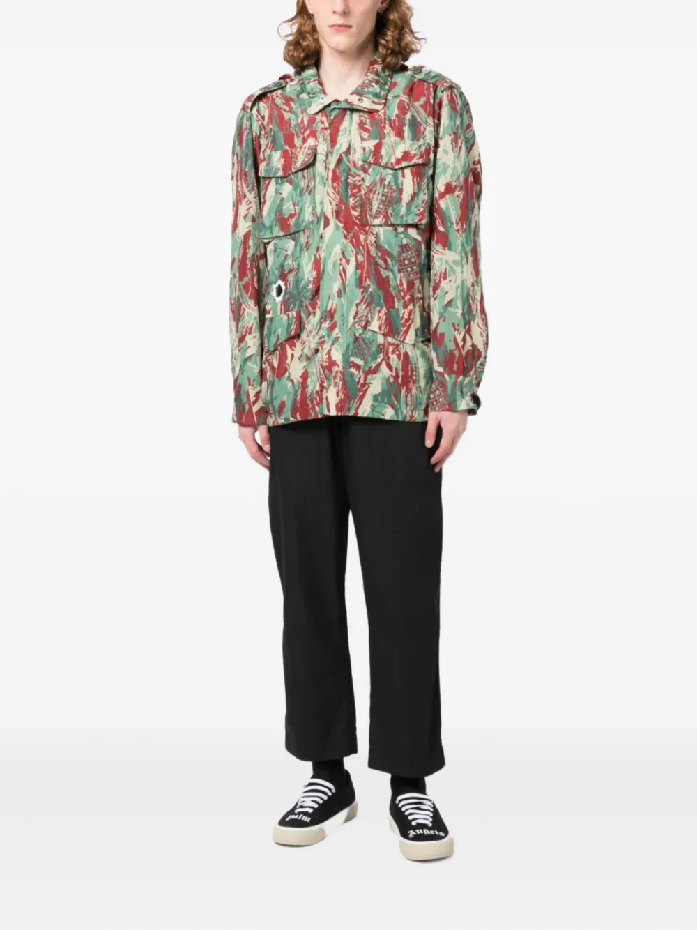 Billionaire Boys Club camouflage-print hooded jacket Groen