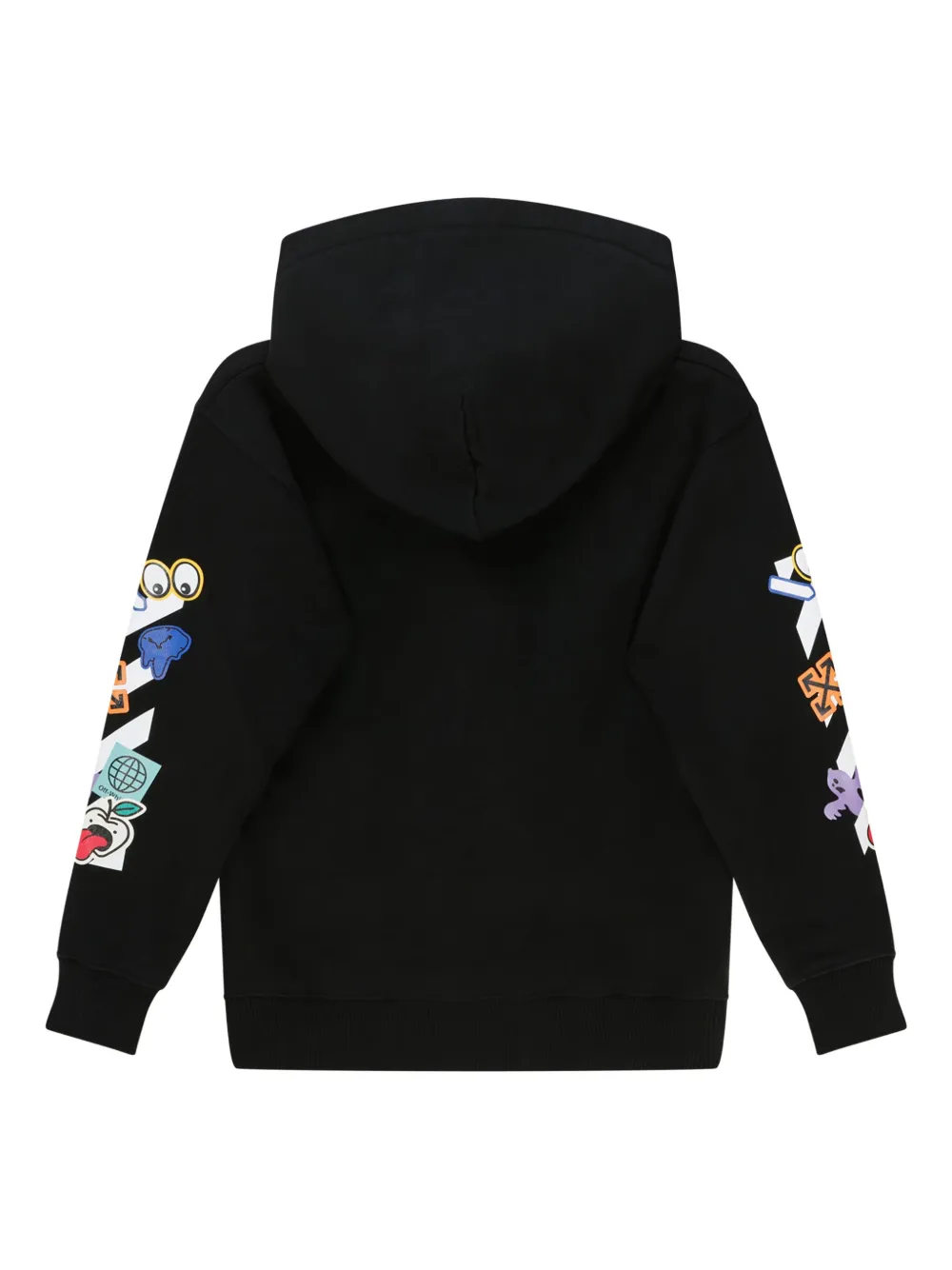 Off-white Graphic-print Hooded Jacket In Black