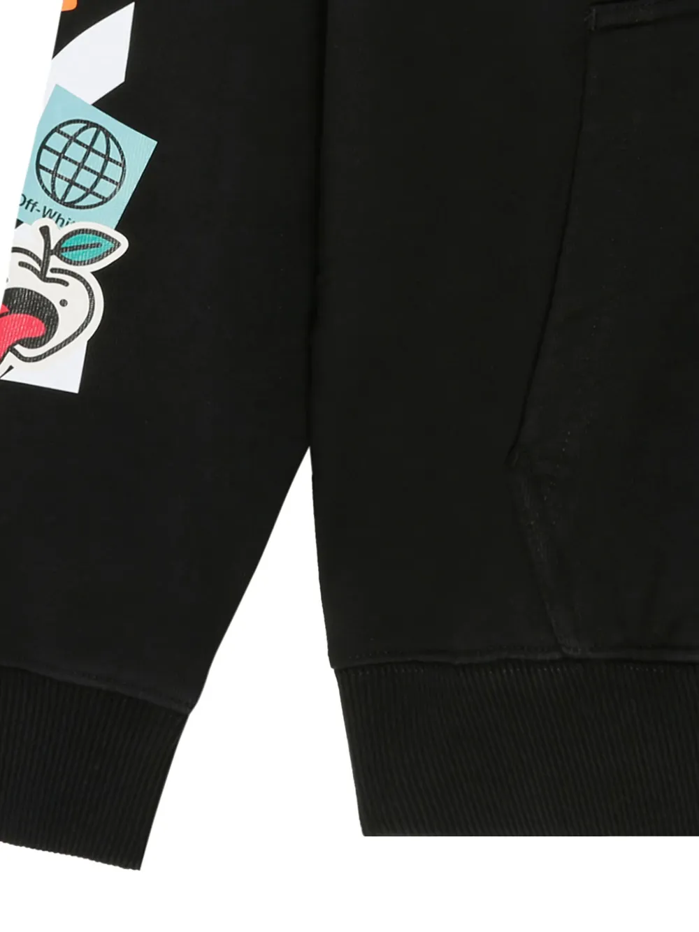 Off-white Graphic-print Hooded Jacket In Black