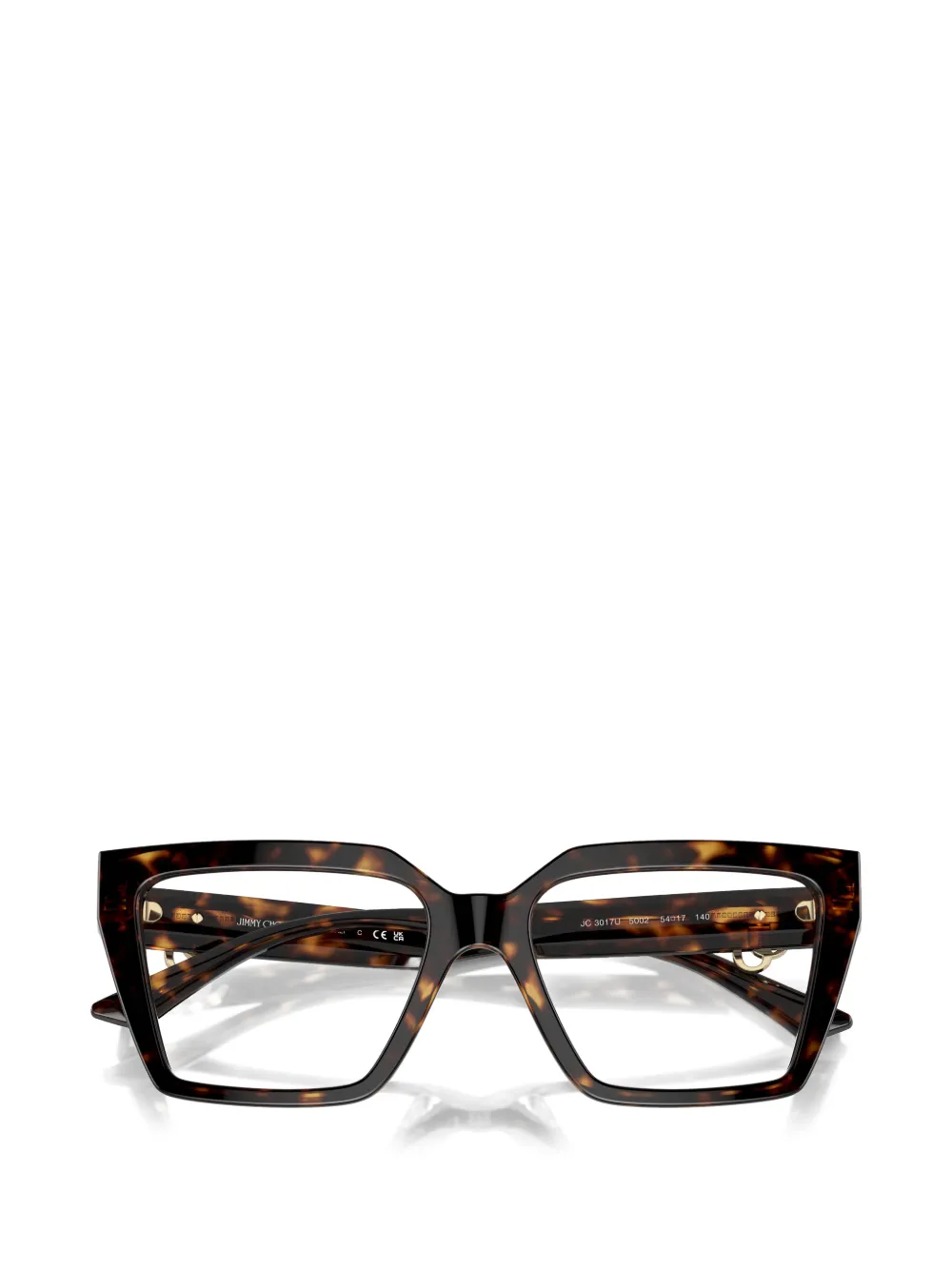 Jimmy Choo Eyewear Bril met geometrisch logo Bruin