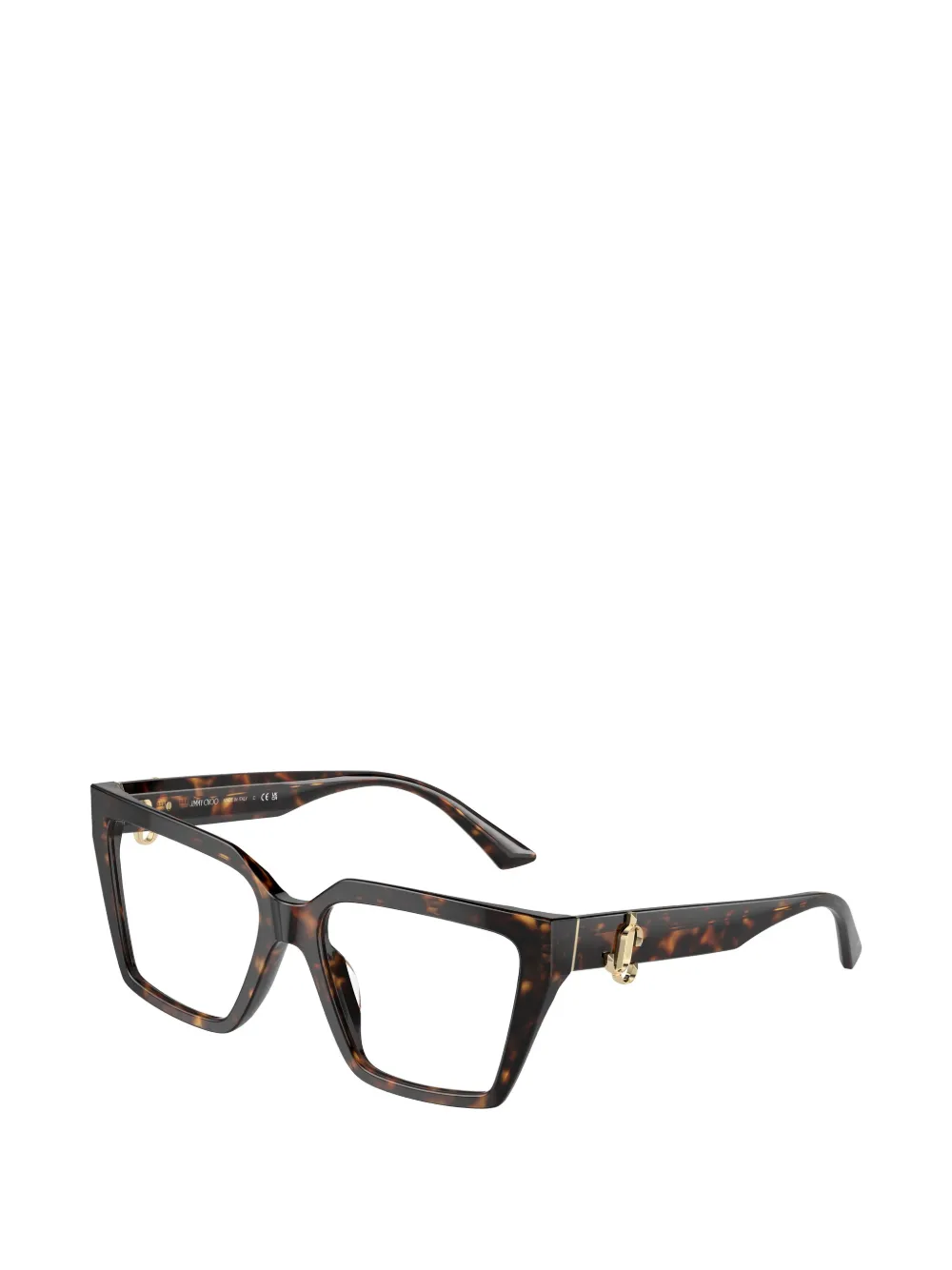 Jimmy Choo Eyewear Bril met geometrisch logo Bruin