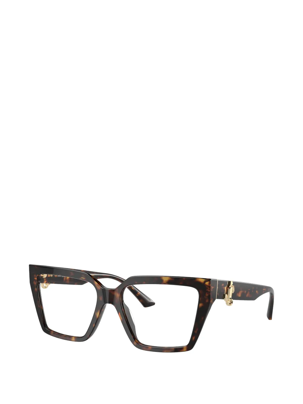Jimmy Choo Eyewear Bril met geometrisch logo Bruin