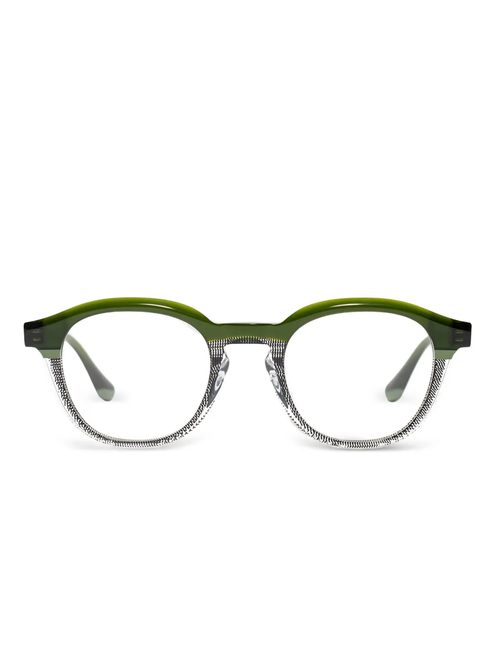 Xavier Garcia Design lunettes de vue Pierre à monture ronde | vert | Image 1