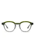 Xavier Garcia Design Pierre textured-rim round glasses - Green