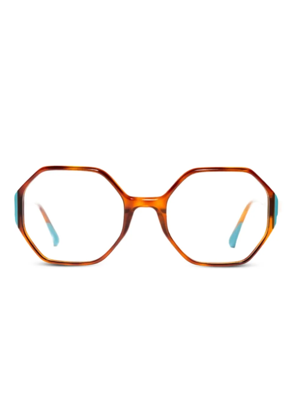 Xavier Garcia Design Drina geometric-frame glasses | Brown | Image 1