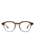 Xavier Garcia Design Pierre textured-rim glasses - Brown