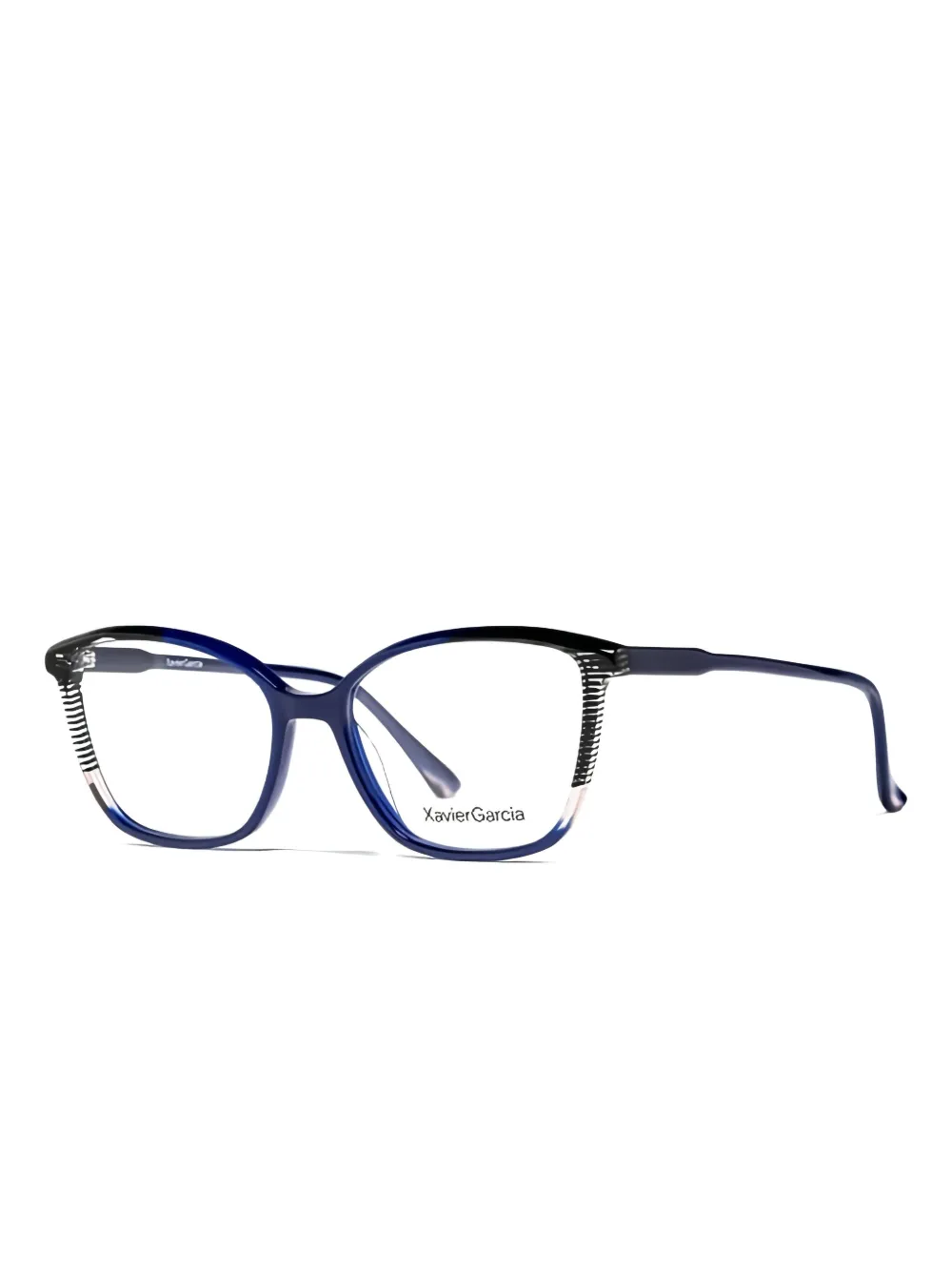 Xavier Garcia Design lunettes de vue Martina à détail texturé | bleu | Image 1