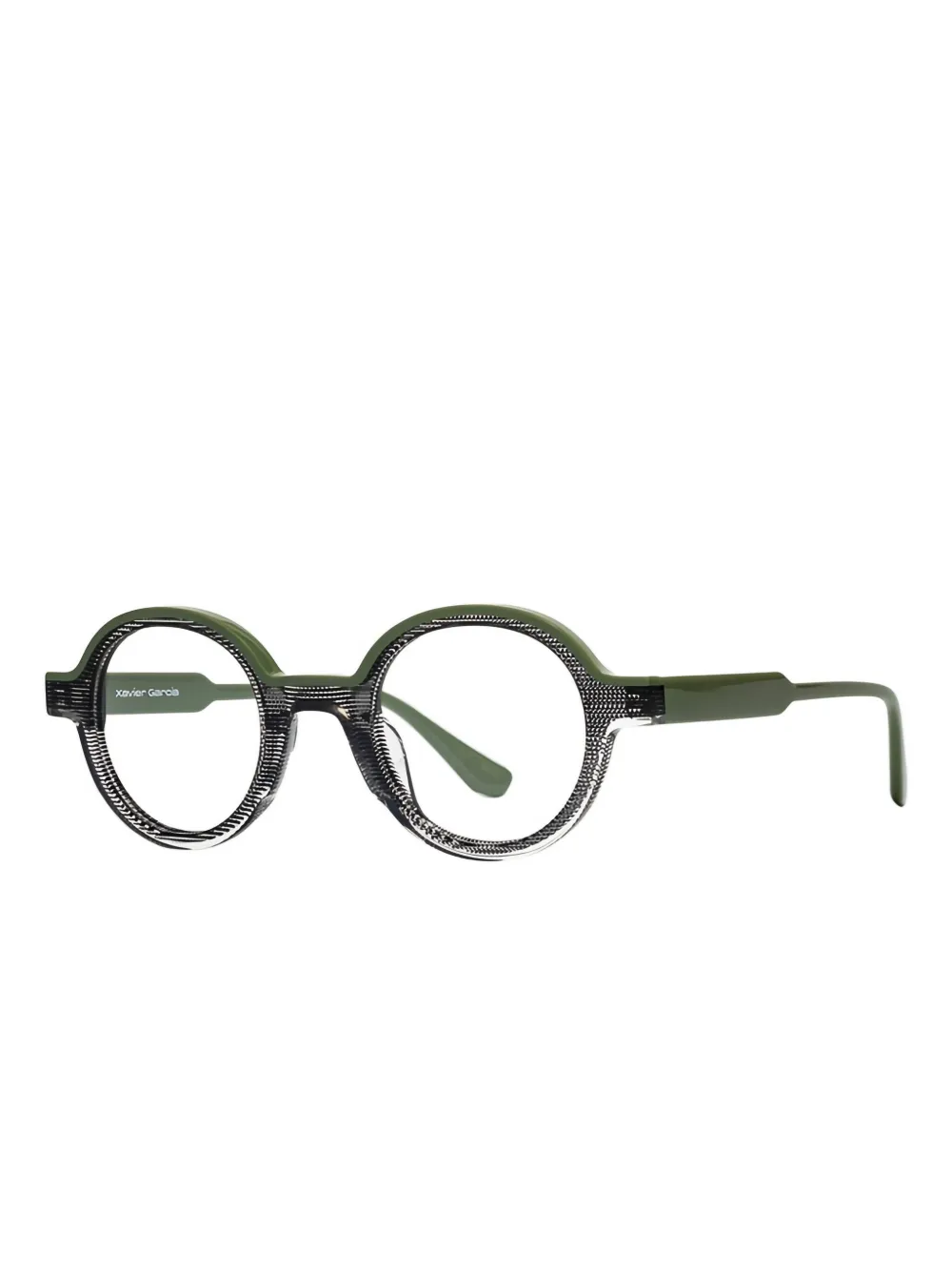 Xavier Garcia Design textured round glasses | Men | Image 2