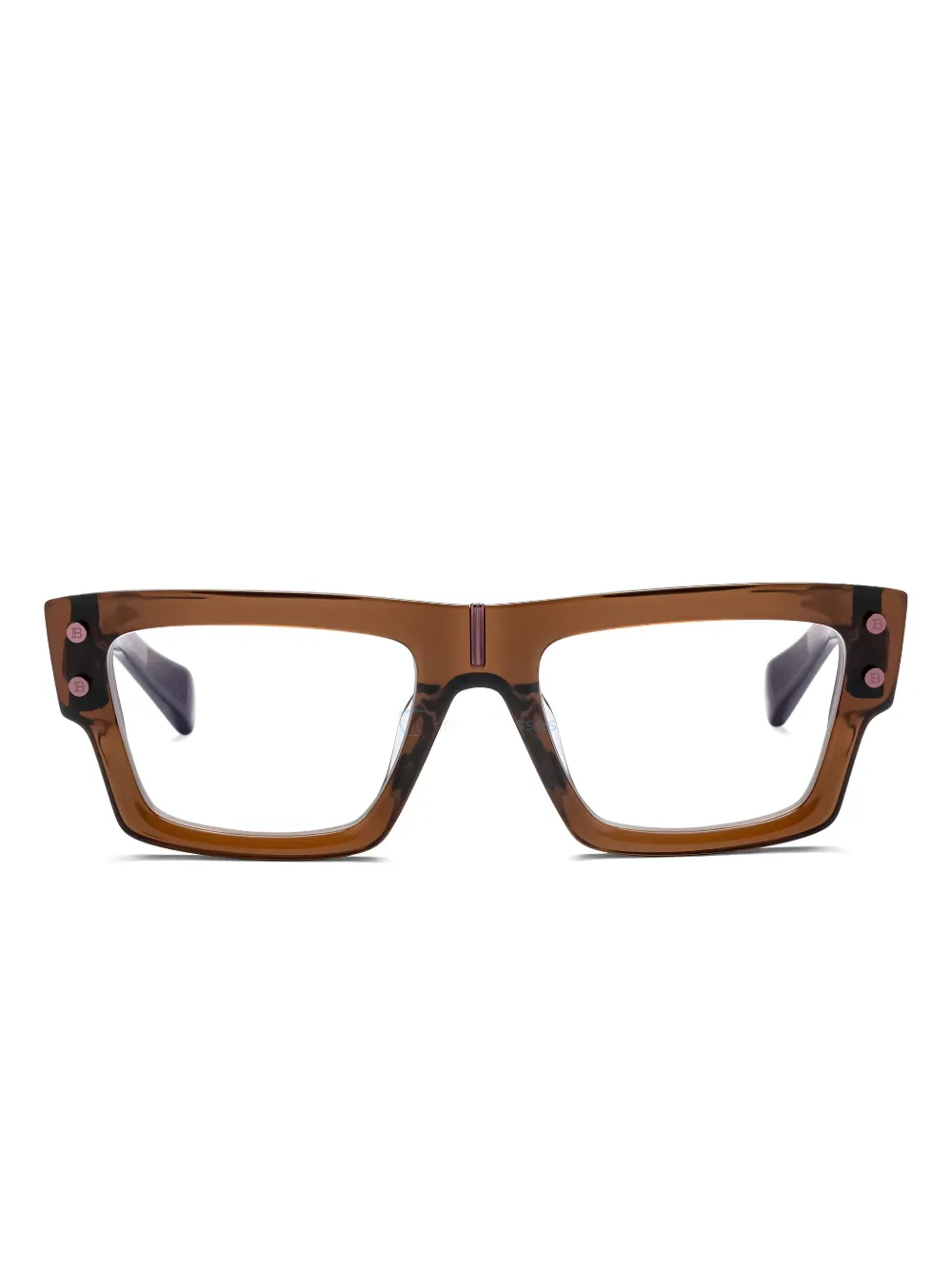 Balmain Eyewear lunettes de vue à monture carrée | marron | Image 1