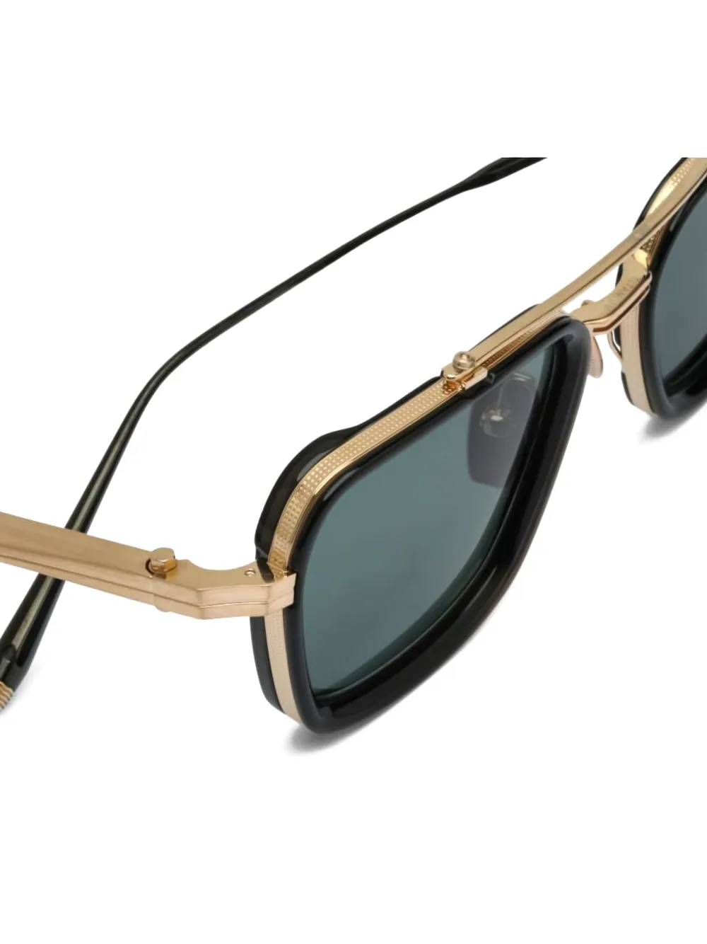 Akoni Solis geometric-frame gold-detail sunglasses Goud