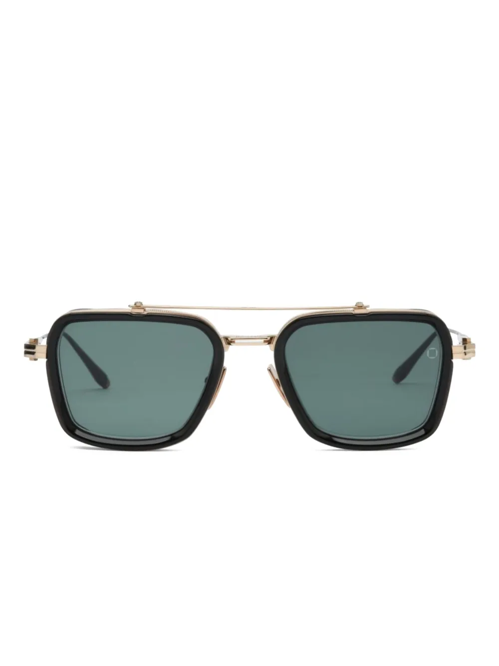 Akoni Solis geometric-frame gold-detail sunglasses Goud