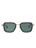 Akoni Solis geometric-frame gold-detail sunglasses