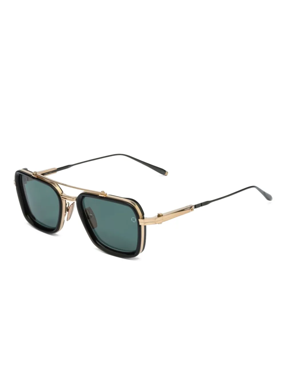 Akoni Solis geometric-frame gold-detail sunglasses Goud