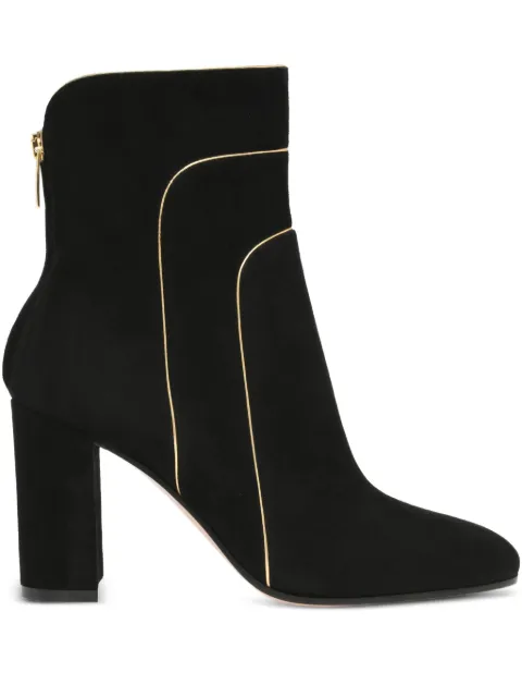 Gianvito Rossi gold-trim suede boots