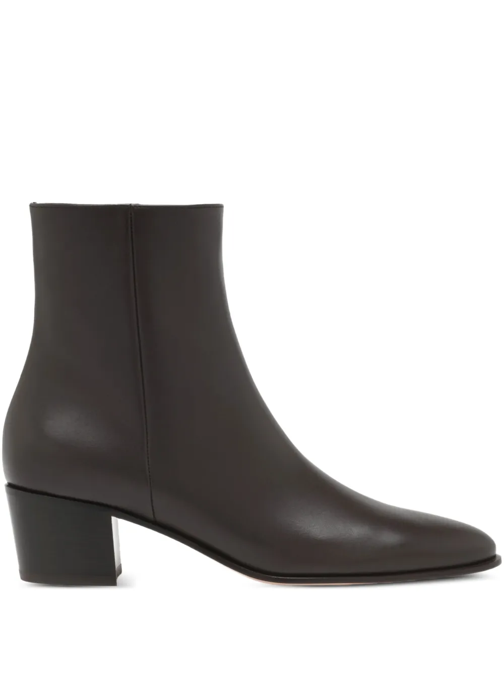 Gianvito Rossi zip-detail leather boots Brown
