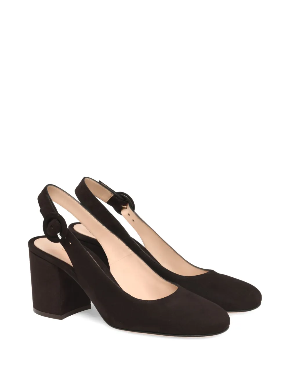 Gianvito Rossi slingback heeled pumps Brown