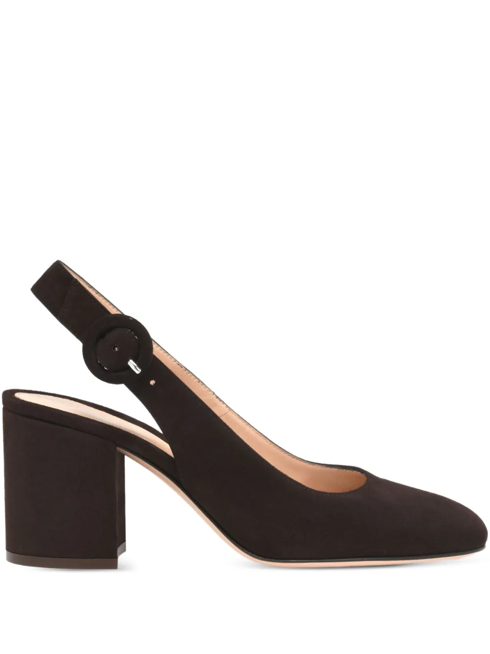 Gianvito Rossi slingback heeled pumps Brown