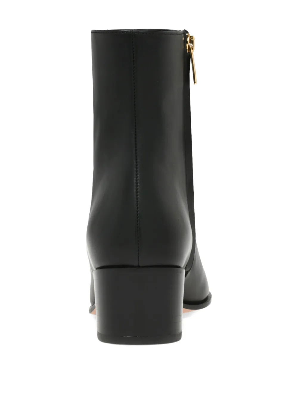 Gianvito Rossi leather heeled boots NERO