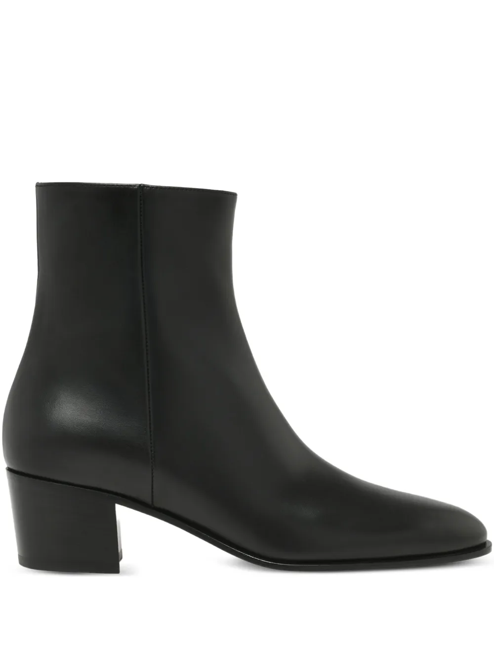 Gianvito Rossi leather heeled boots NERO