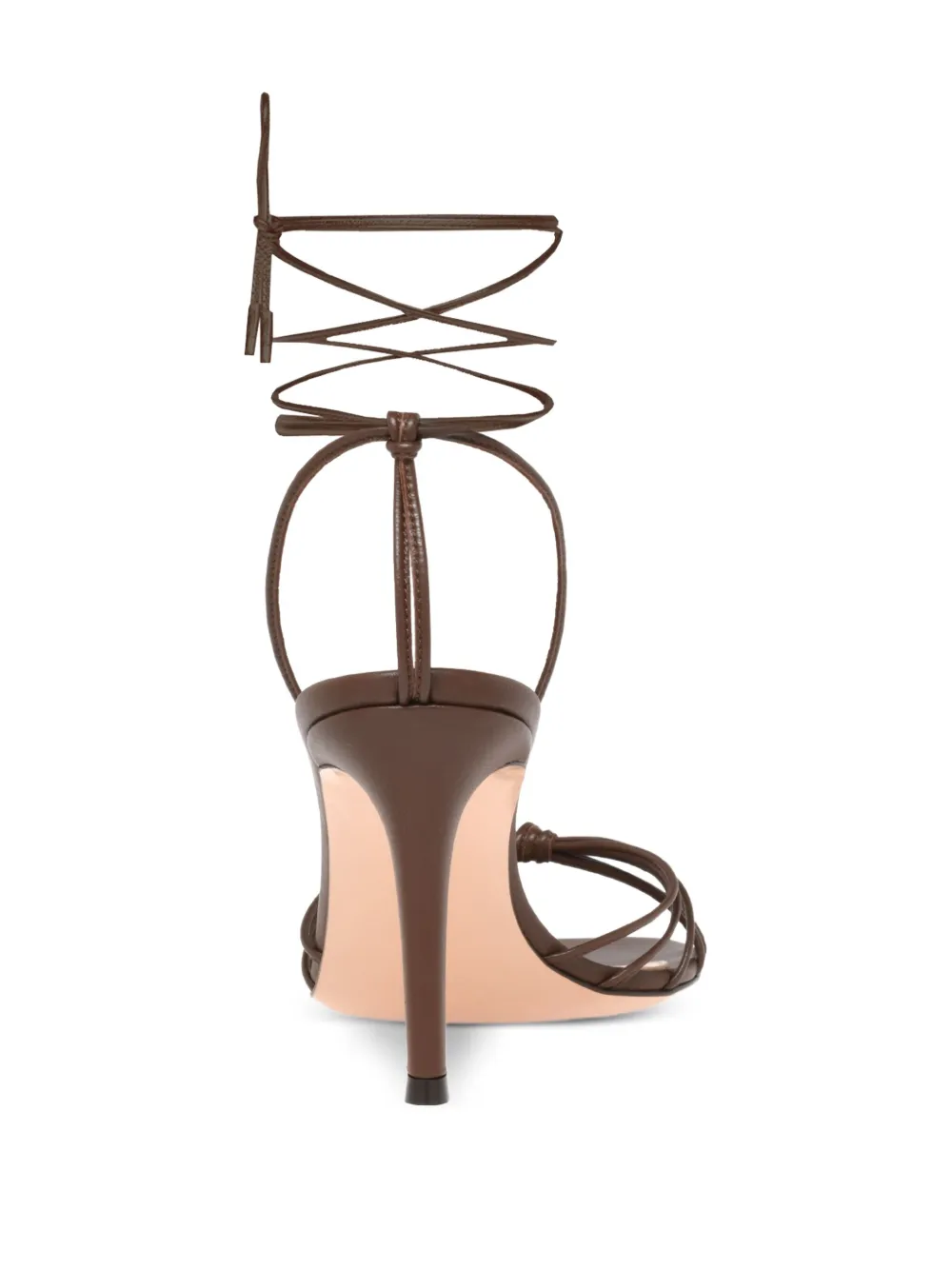 Gianvito Rossi lace-up leather sandals Brown