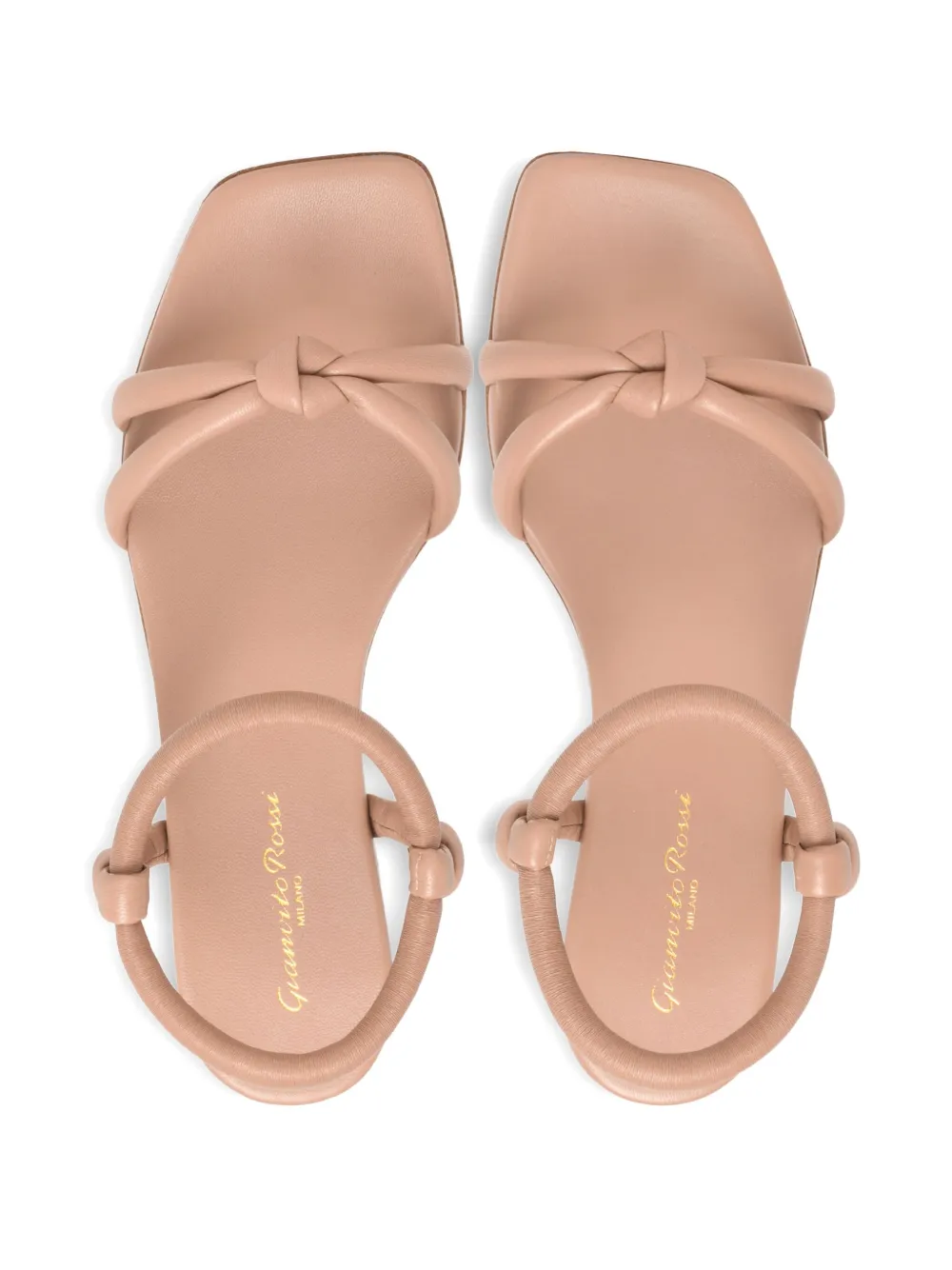 Gianvito Rossi knotted leather sandals Pink
