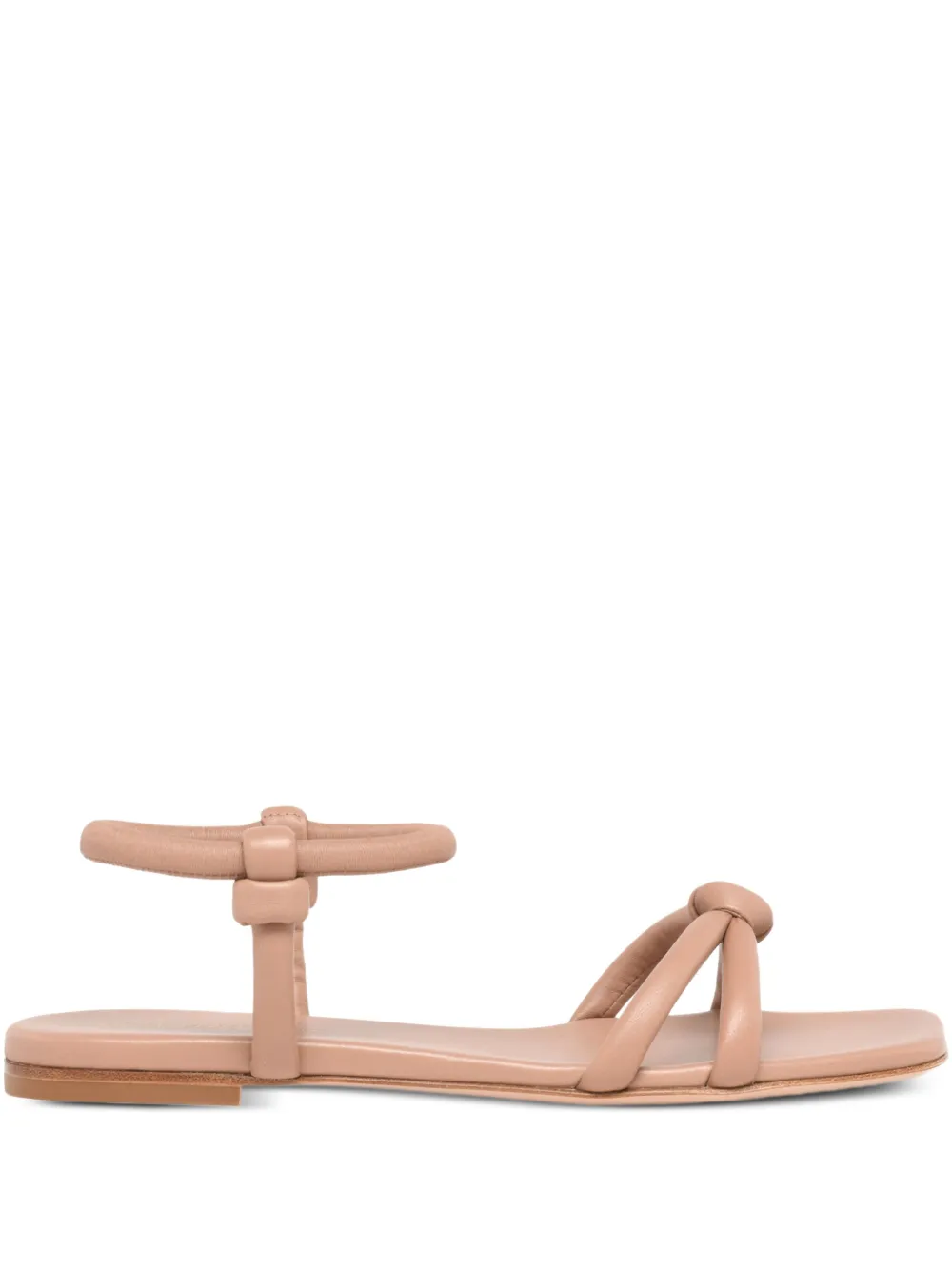 Gianvito Rossi knotted leather sandals Pink