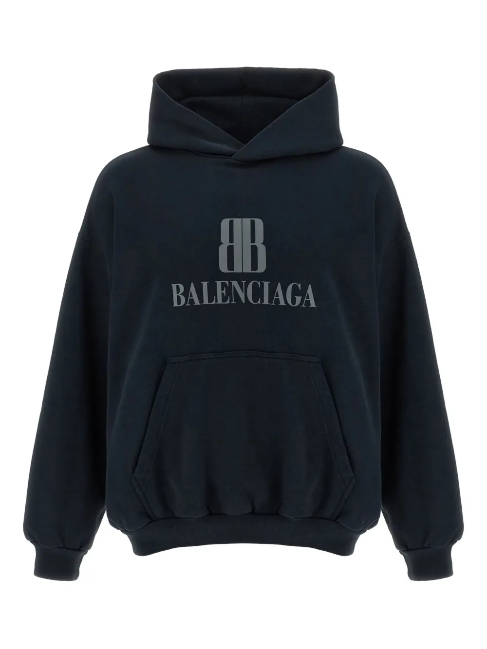 Хлопковая толстовка Balenciaga Nano Bb с капюшоном