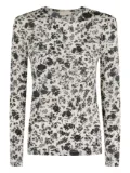 Ulla Johnson floral-print long-sleeve top - White