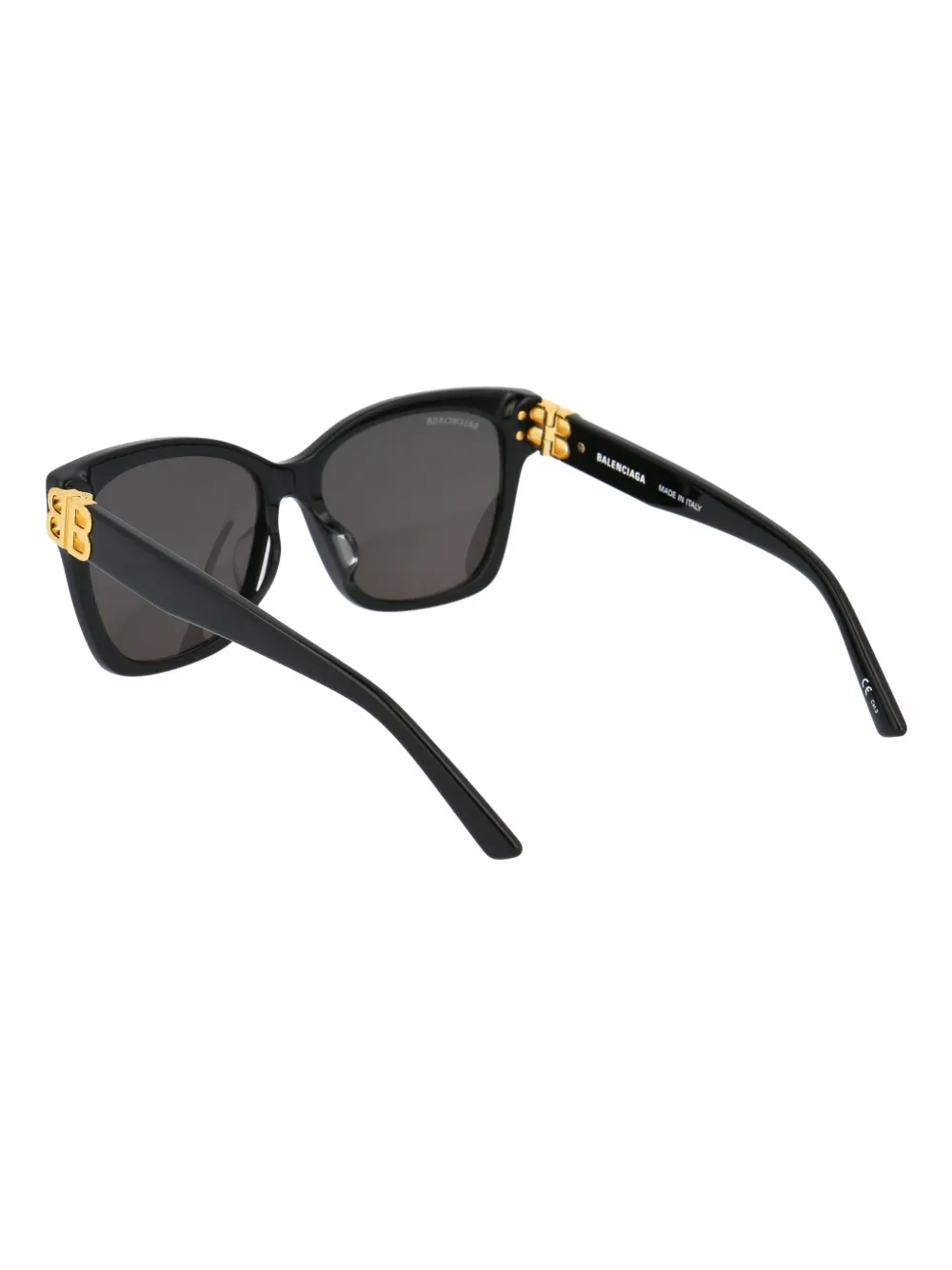 Balenciaga Eyewear logo-plaque acetate sunglasses Zwart