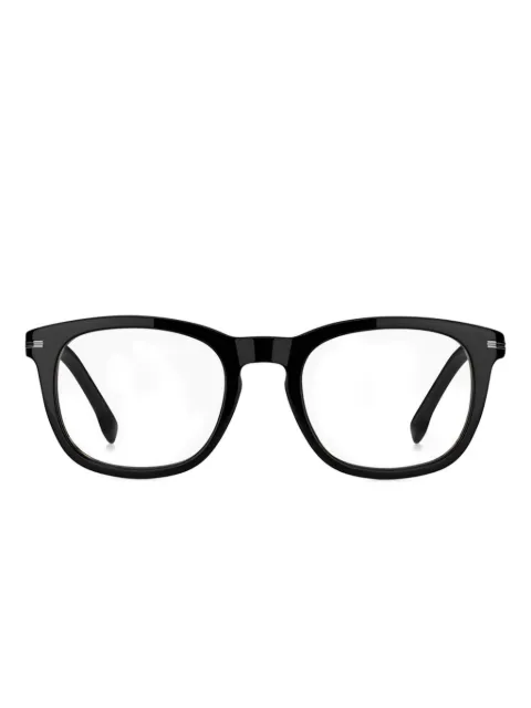 BOSS striped acetate sunglasses