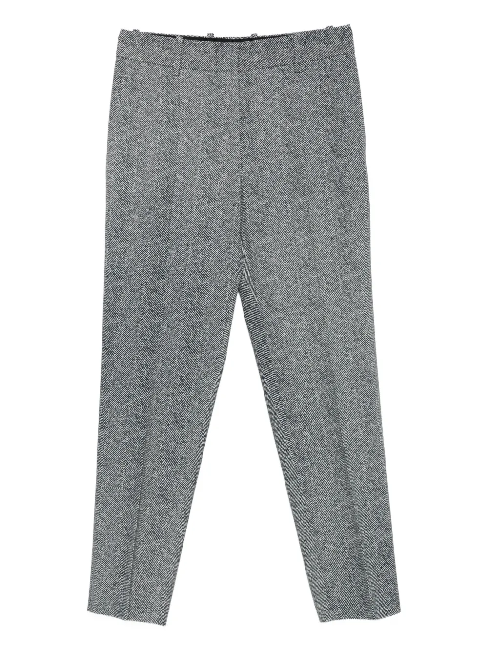 Ermanno Scervino Broek met visgraatpatroon Grijs