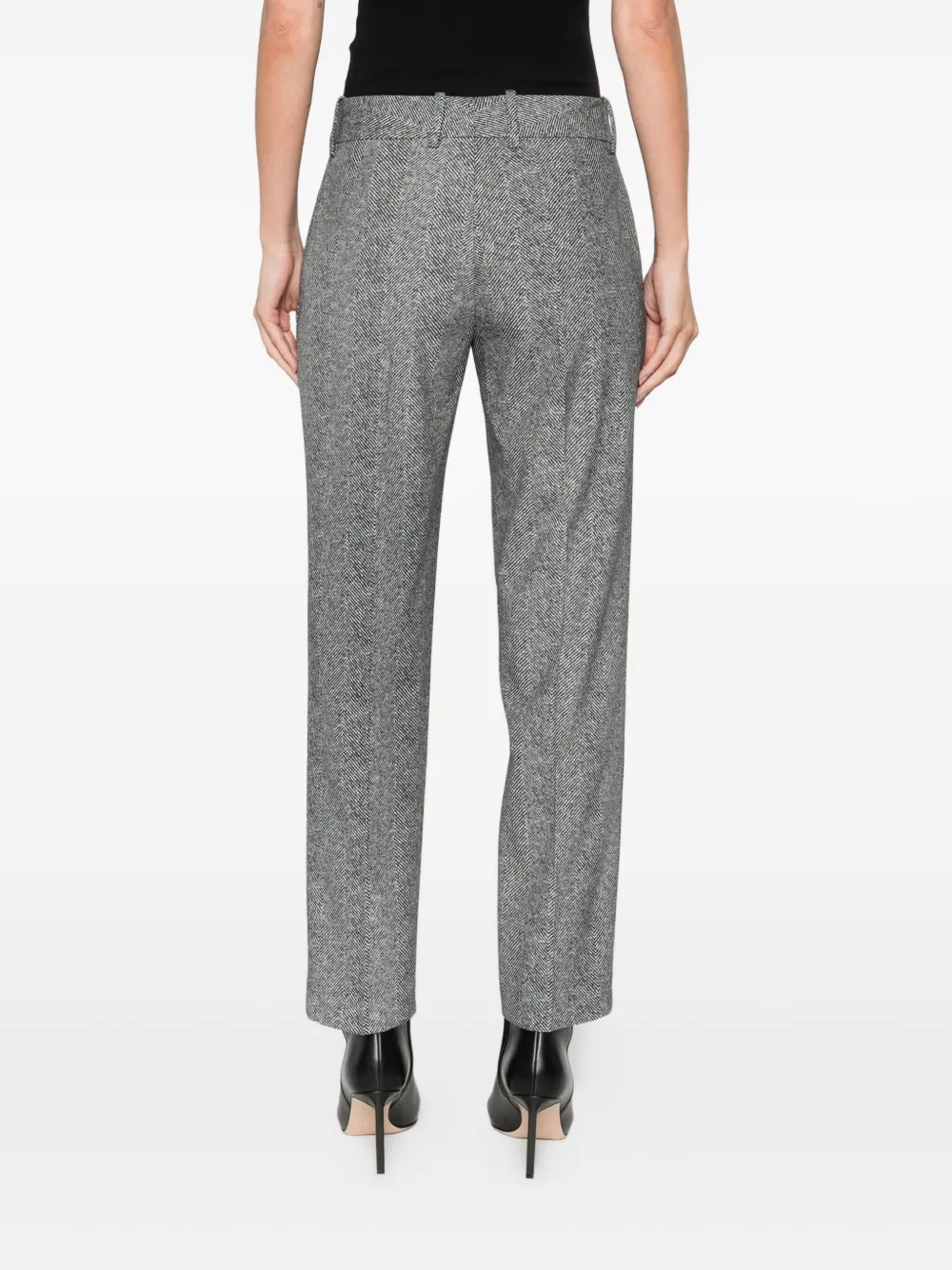 Ermanno Scervino Broek met visgraatpatroon Grijs