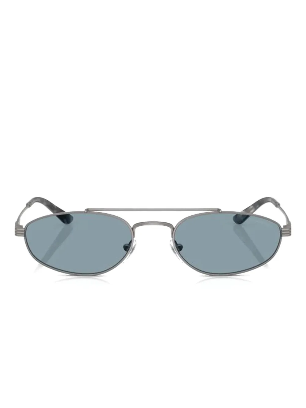 Emporio Armani Gunmetal Opaco Metal Sunglasses In Black