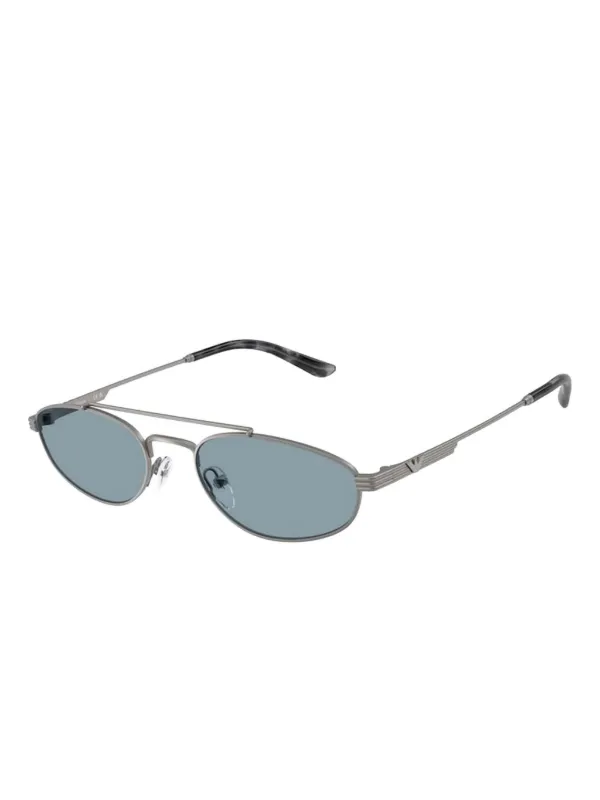 Emporio Armani オーバルフレーム サングラス | シルバートーン