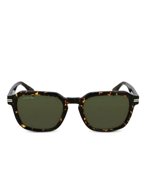 Lacoste lentes de sol con armazón cuadrada estilo carey