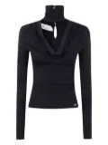 Blumarine high-neck draped top - Black