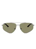 Emporio Armani geometric-frame sunglasses - Silver