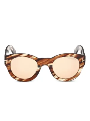 Miu Miu Eyewear オーバルフレーム サングラス | ブラウン | FARFETCH JP