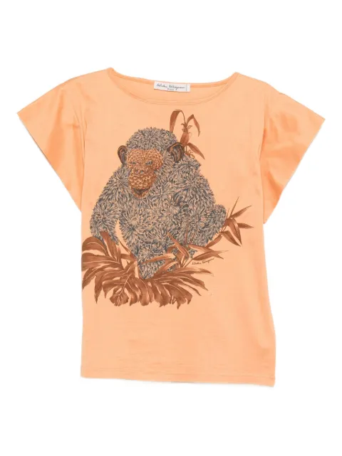 Ferragamo Pre-Owned 1970s monkey-print T-shirt