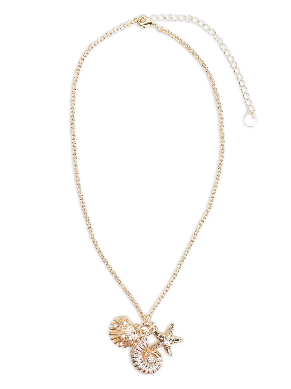 multi-charm shell necklaces