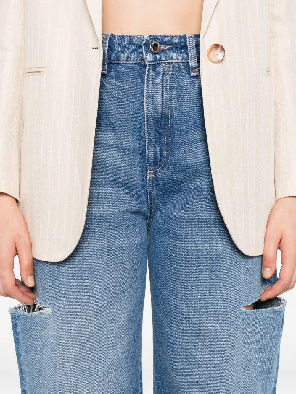 ICON DENIM Poppy Eco jeans met wijde pijpen Blauw
