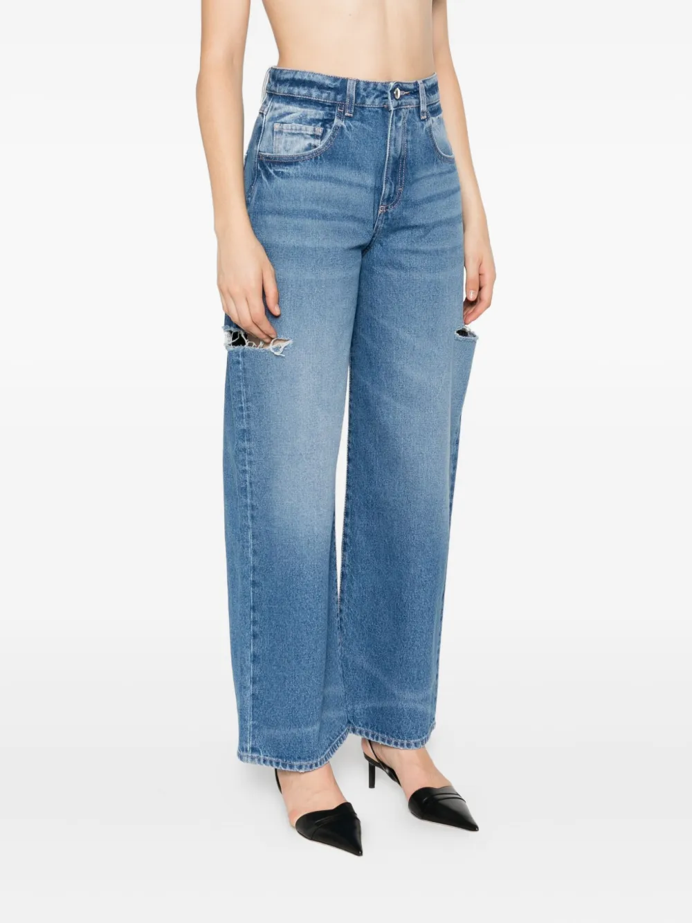 ICON DENIM Poppy Eco jeans met wijde pijpen Blauw