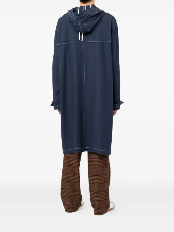 Charles Jeffrey Loverboy パッチワーク ダッフルコート | ブルー