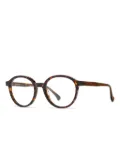 Xavier Garcia Design round-frame tortoiseshell glasses - Brown
