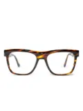 Xavier Garcia Design Ganges square-frame glasses - Brown