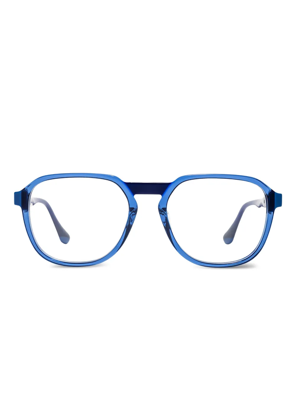 Xavier Garcia Design round-frame glasses | Blue | Image 1